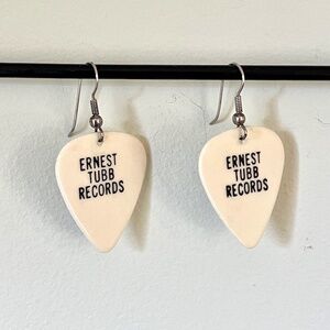 Ernest Tubb Guitar Pick Earrings